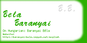 bela baranyai business card